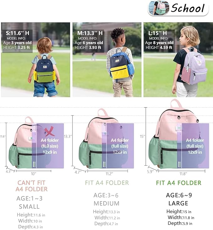 Kids Backpacks For Girls Boys, Backpack Kindergarten Elementary School, Bookbag Backpack For Kids, For School & Travel, Large, K-rose-lemonade- L