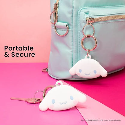 iFace Sanrio Friends Special Edition Silicone Protective Cover [ Compatible with Apple AirTag ][Cute Character Case] [Carabiner Keychain Clip Included] - Cinnamoroll