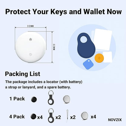 4 Pack Android Compatible Tracker, Tracker Tags for Android Phones, Supports Google Find My Device, 2026 New Model