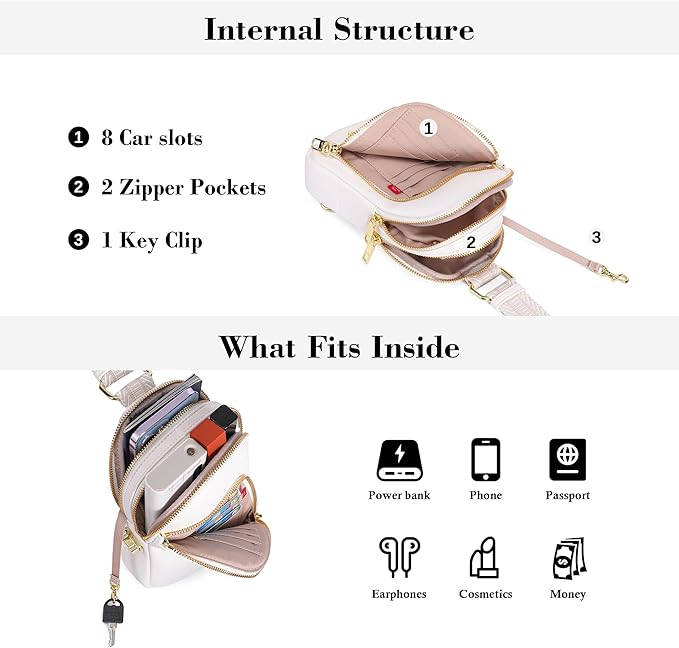 INICAT RFID Blocking Sling Bag,Anti Theft Crossbody Bags for Women,Travel Gifts Cross Body Purses Vegan Leather