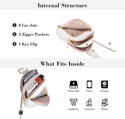 INICAT RFID Blocking Sling Bag,Anti Theft Crossbody Bags for Women,Travel Gifts Cross Body Purses Vegan Leather