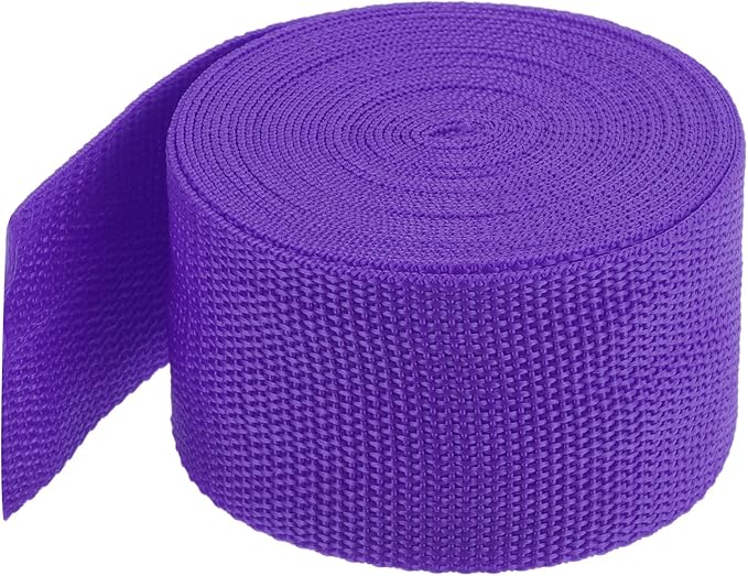 MECCANIXITY Lightweight Polypropylene Webbing Strap 2" 5 Yard Backpack Strapping Band Dark Purple for Outdoor Luggage Cargo Straps