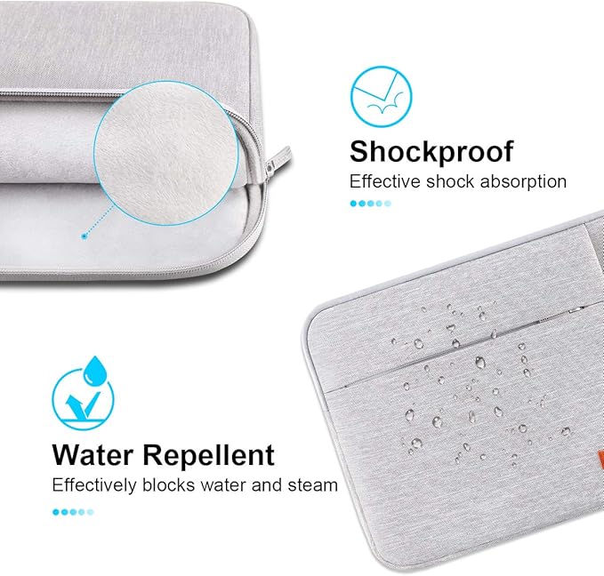 Lacdo Laptop Sleeve Case for 14-inch MacBook Pro M5/M4/M3/M2/M1 Chips Pro Max A3434 A3112 A3401 A3185 A2992 A2918 2025-2021, Water-Resistant Computer Bag MacBook Bag Case with Accessory Pocket, Gray