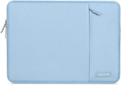 MOSISO Laptop Case 14 inch, 14 inch Laptop Sleeve Compatible with HP Lenovo Dell ASUS Acer, HP Stream, Dell Latitude, Lenovo IdeaPad, Polyester Vertical Computer Sleeve Bag with Pocket, Air Blue