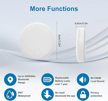 Air Tracker Smart Tag Compatible with Apple Find My (iOS)&Google's Find Hub(Android),Dual System Item Finders Bluetooth Tracker Tag Keys Finder for Keys,Bags,Luggage,Pets, Wallet