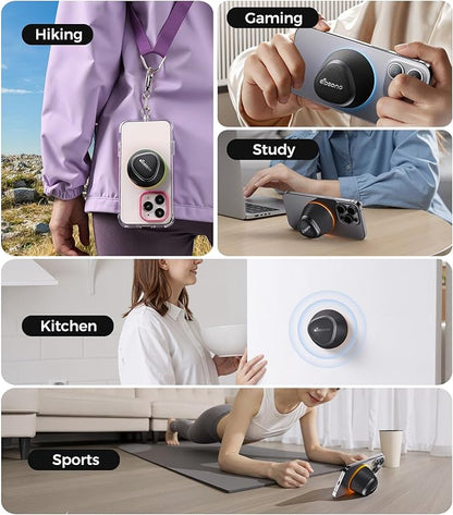 White Elephant Gifts Portable Speaker: Stocking Stuffers for Teens Adults Men Women, Loud Sound Bluetooth Speakers Phone Stand Accessories, Birthday Christmas Ideas Gift Boy Girl Trendy Stuff-Black