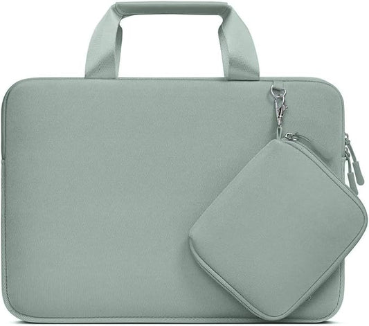 MOSISO Laptop Case 16 inch, 15-15.6 inch Laptop Sleeve Bag Compatible with MacBook Pro 16, HP, Acer, Dell, Lenovo, ASUS, Neoprene Carrying Computer Bag with Handle&Detachable Small Case, Antique Green