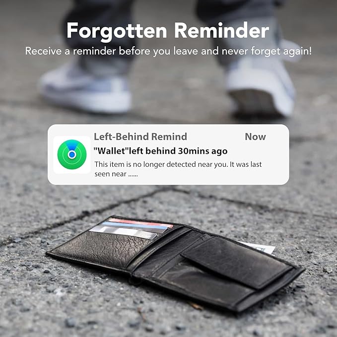 2 Pack Wallet Tracker Card [Apple MFi Certified] Air Tracker Tag (iOS only), IP68 0.06in Rechargeable Smart Card Work with Apple Find My, Keys Finder and Item Locator for Passport, Bags, Laptop, EB