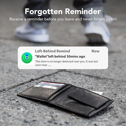 2 Pack Wallet Tracker Card [Apple MFi Certified] Air Tracker Tag (iOS only), IP68 0.06in Rechargeable Smart Card Work with Apple Find My, Keys Finder and Item Locator for Passport, Bags, Laptop, EB