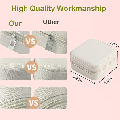 Travel Jewelry Case Bridesmaid Gifts Box,12 Pack Small Jewelry Box Mini Jewelry Organizer,PU Leather Portable Earring Storage Box for Women Girls Bridesmaid Proposal Gifts