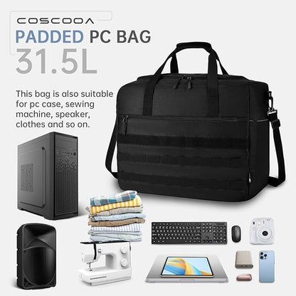 Micro Desktop Gaming Computer Tower PC Chassis Carrying Case Travel Storage Bag for Keyboard Mouse Accessories,Travel Bag 18x14x8 inch compatible with Mini Matx PC Case