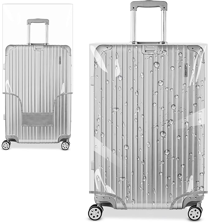 Yotako Clear PVC Suitcase Cover Tough Protector, 32 Inch Luggage Covers for Wheeled Suitcase 32" Gift