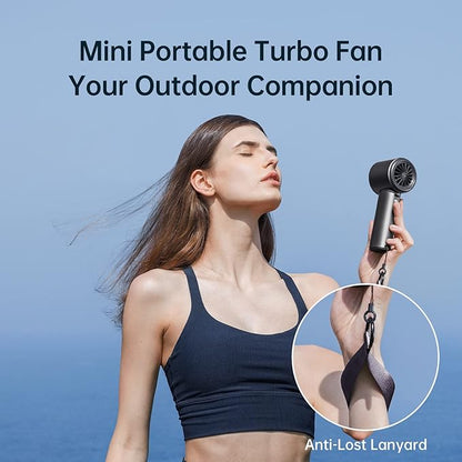 JISULIFE Handheld Fan Pro Series - Extreme Cooling Output: 1-100 Speed Scroll Wheel, Metal Body, Digital Display, 1.5H Fast Charge, 5000mAh-Portable Fan for Travel Outdoor, Gifts for Women Men(Grey)