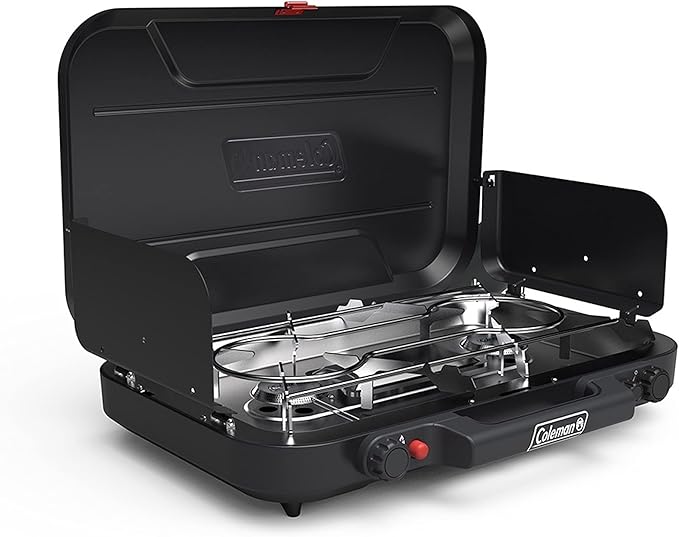 Coleman Classic 3-Burner Propane Camping Stove with InstaStart Ignition, Portable Cooktop with 3 Adjustable Burners & 28,000 BTUs of Power for Camping, Tailgating, Grilling, Hunting & More