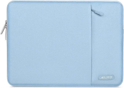 MOSISO Laptop Case 15 inch, 15 inch Laptop Sleeve Compatible with MacBook Air 15 M4 A3241 M3 A3114 M2 A2941 2025 2024 2023,Dell XPS 15,Polyester Vertical Computer Sleeve Bag with Pocket, Air Blue