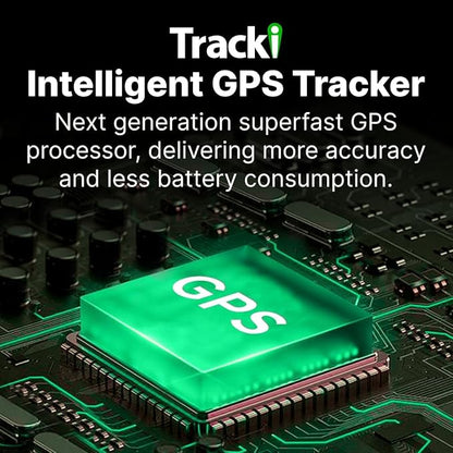 Tracki GPS Tracker for Vehicles, Car, Kids. Subscription Needed. US-Made Tech. 4G LTE GPS Tracking Device. Unlimited Distance, US & Worldwide. Small (Tracker) (Tracker 1 Year Subscription Incl.)