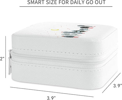 MAYCARI Jewelry Box with Cute Cactus Pattern Design, PU Leather Jewelry Travel Organizer Case-Rings/Earrings/Necklace Storage Box for Women Birthday Mom Friends Her Bridesmaids Girls Teenage s