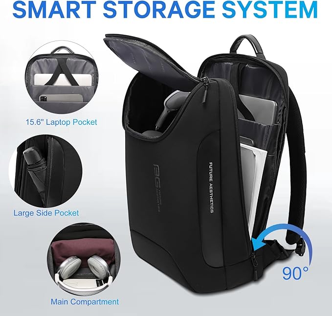 BANGE 15.6 Inch Laptop Backpack for Men and Women, Business Travel Backpack, Waterproof Lightweight Computer Bag for College, Office, Commuter & Outdoor Sports
