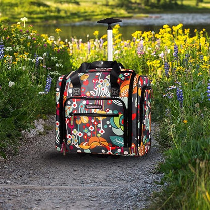 Lily Bloom Designer 15 Inch Carry On - Weekender Overnight Business Travel Luggage - Lightweight 2- Rolling Wheels Suitcase - Under Seat Rolling Bag for Women (Bliss)