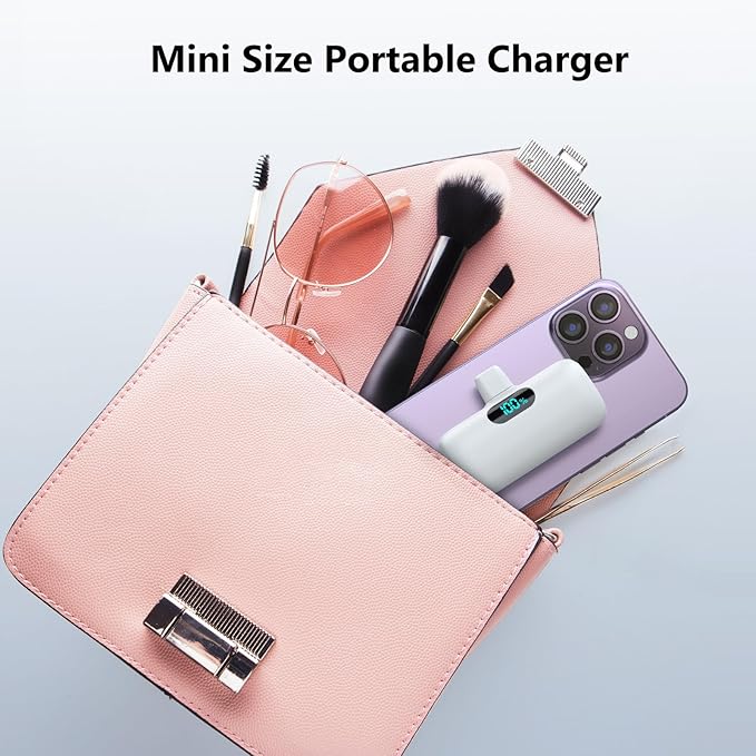 [2 Pack]Small Portable Charger for iPhone 17/16/15 Series,5000mAh 3A PD USB C Power Bank, Mini Travel Essentials Battery Pack for iPhone 17/17 Pro/16/16 Plus/16 Pro/15 Pro Max,Samsung,Android/LG etc