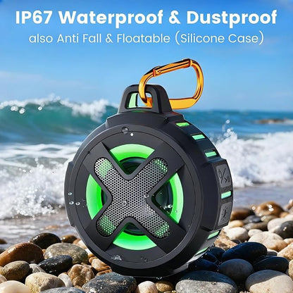 XLEADER X8(2 Gen) Upgraded, Bluetooth Shower Speaker, Certified IP67 Waterproof, 10W Pro Sound &Deep Bass, 24Hrs Playtime, Stocking Stuffers for Teens Women Men, White Elephant Gifts