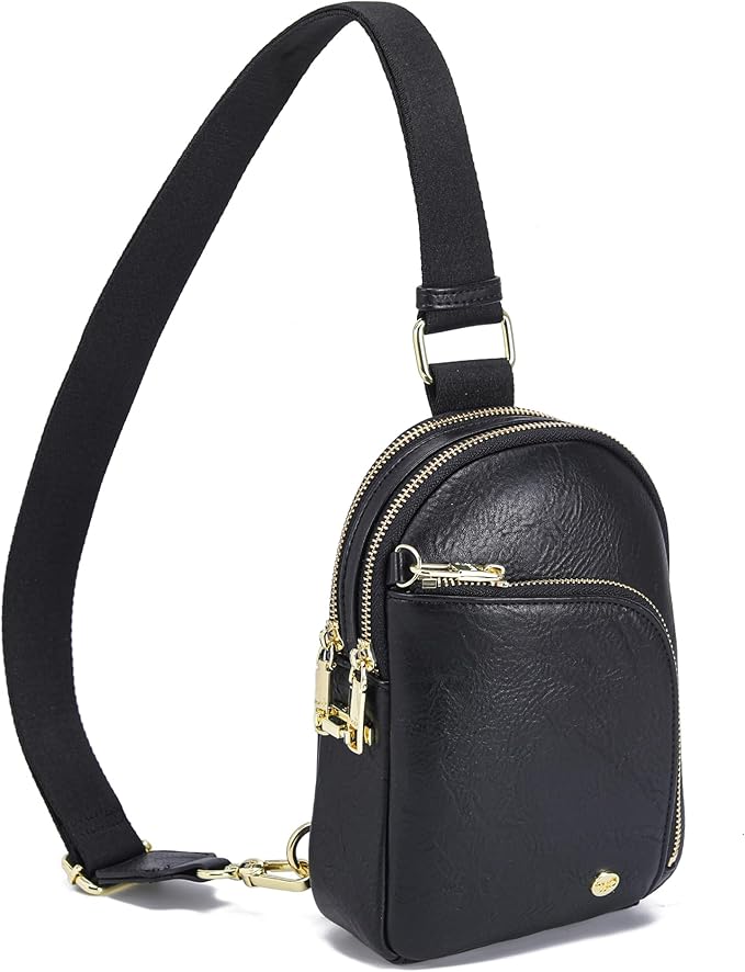 INICAT RFID Blocking Sling Bag,Anti Theft Crossbody Bags for Women,Travel Gifts Cross Body Purses Vegan Leather