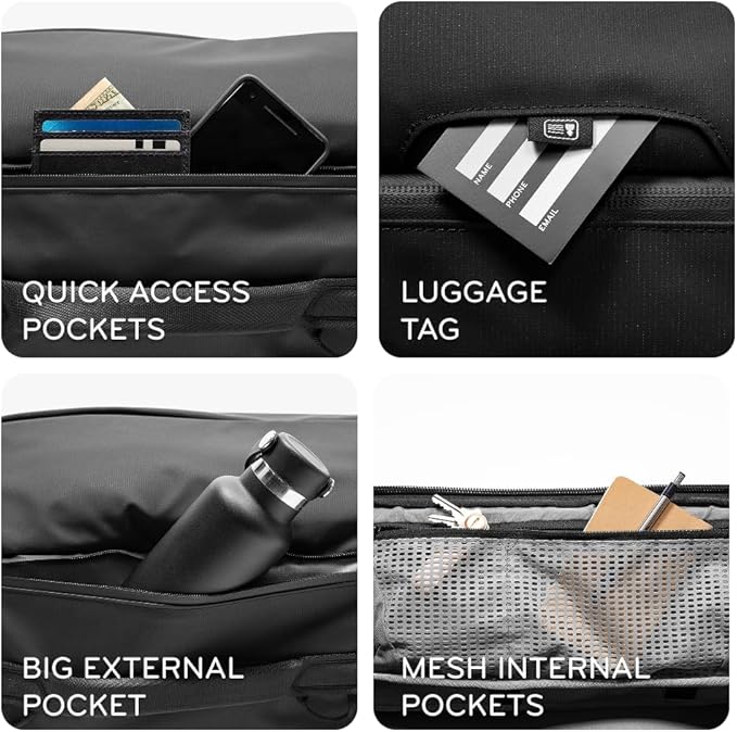 Peak Design Travel Duffelpack 45-65L, Eclipse, Weatherproof Duffel Backpack, Expandable, Extra-Long Zip, Stowable Straps, Fits Packing & Camera Cubes, Versatile Bag for Travel & Adventure