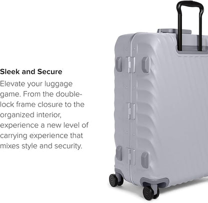 TUMI - 19 Degree Frame 4 Wheel Luggage - Lightweight and Highly Durable, Modern Design, Double-Lock Closure Hard Shell Men's and Women's Suitcase - 26" Short Trip Packing Case, Pearl Grey Texture