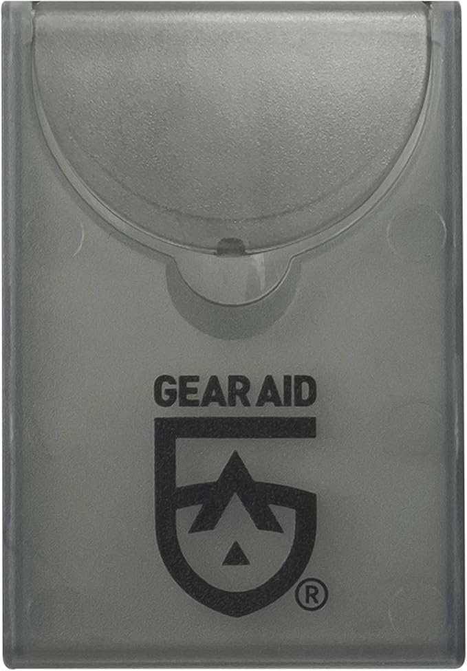 GEAR AID Tenacious Tape Mini Patches with Peel-and-Stick Adhesive to Fix Holes and Tears in Winter Gear, Down Puffer Jackets, Sleeping Bags, Tents, and Rain Gear, Black and Clear