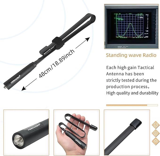 BAOFENG BF-5RH PRO GPS 10Ｗ Ham Handheld Radio, Multi-Band Long Range Two-Way Radio with 18.89'' Tactical Antenna, Aviation/VHF/UHF/ 1.25m Scanner, NOAA APRS 5RM Walkie Talkies Type-C Charging,2 Pack
