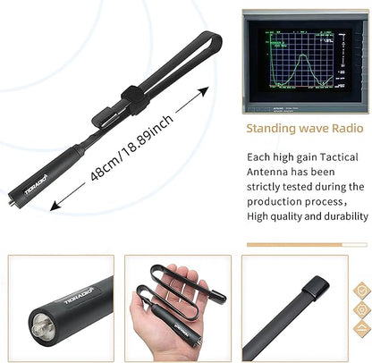 BAOFENG BF-5RH PRO GPS 10Ｗ Ham Handheld Radio, Multi-Band Long Range Two-Way Radio with 18.89'' Tactical Antenna, Aviation/VHF/UHF/ 1.25m Scanner, NOAA APRS 5RM Walkie Talkies Type-C Charging,2 Pack