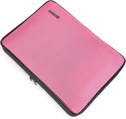 Portable Document Bag, Important Document Organizer, Storage Pouch File Folder for Important Papers, Emergency Binder, Birth Certificates, Social Security Cards, Passports, Photos (Pink)