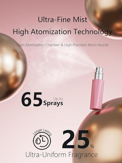 Perfume Pod ATOM Refillable Perfume Atomizer (ATOM01, PINK)