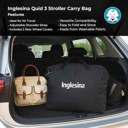 Inglesina Quid 3 Travel Stroller - Aurora Pink | Lightweight Travel Stroller for Airplane, Umbrella Stroller for Baby & Toddler 0-55 lbs, Car Seat Compatible w/Carry Bag & Wheel Covers - Bundle Kit