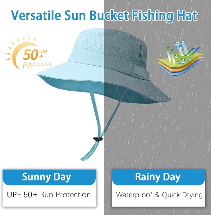 Sun Bucket Hat for Men Women Fishing Beach Safari Hats for Golf Hiking Hunting Outdoor UPF 50+