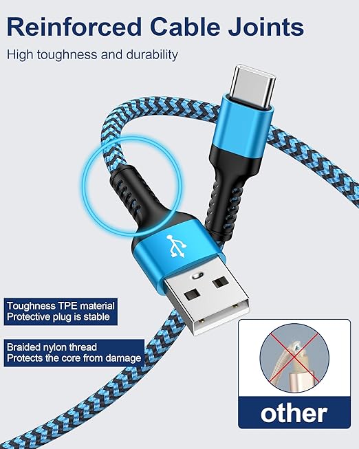 USB to USB C Car CarPlay Cable [2Pack/3ft] for iPhone 17, 17Pro, 17Air, 17 Pro Max, 16, 16e, 16Pro Max, 15, 15 Plus Charger, 3.1A Braided Type C Car Charging Cord Fast Charge Apple USB C CarPlay Cord