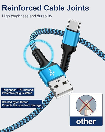 USB to USB C Car CarPlay Cable [2Pack/3ft] for iPhone 17, 17Pro, 17Air, 17 Pro Max, 16, 16e, 16Pro Max, 15, 15 Plus Charger, 3.1A Braided Type C Car Charging Cord Fast Charge Apple USB C CarPlay Cord