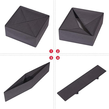 DIOMMELL 6 Pack Foldable Cloth Storage Box Closet Dresser Drawer Organizer Fabric Baskets Bins Containers Divider for Clothes Underwear Bras Socks Lingerie Clothing, Dark Grey 22-2000