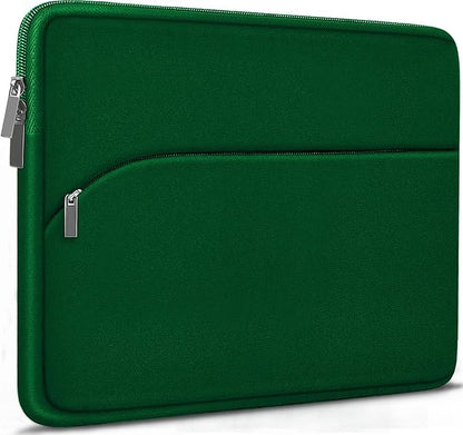 Laptop Sleeve 15.6 inch, Durable Portable Monitor Protective Cover with Front Pocket, Traveling Laptop Case Compatible for HP, Dell, Asus, Lenovo, Dark Green