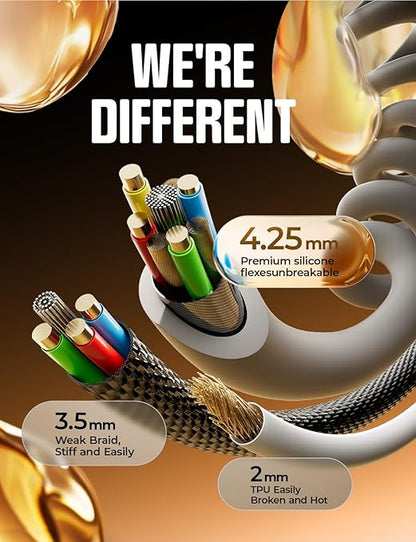 LISEN Coiled USB C Cable, 2 Pack for Android Auto & CarPlay Cable, Short USB A to USB C Cable Compatible with iPhone 17/16/15, Samsung Galaxy S25/S24/S23 A15/A14, Google Pixel 9/8, Space Gray 4FT