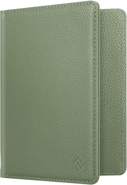 FINTIE Passport Holder, Slim Travel Wallet RFID Blocking Card Case Cover Passport Cover Protector Essentials with Credit Card Slots for Women/Men