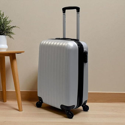 Karriage-Mate 20″ Hardside Carry-On Luggage – Lightweight & Durable Travel Suitcase with 360° Spinner Wheels, Telescopic Handle, Built in TSA Lock – Fits Cabin Size Overhead Bins (Silver)