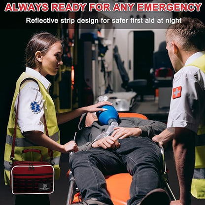 Premium 450 Piece Large First Aid Kit for Home, Travel, Camping, Car, Hiking & Outdoor Emergencies - Emergency Medical Kits, Home & Businesses Medical Supplies
