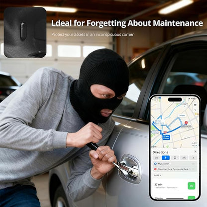 Long-Life Air Tracker Tags-1pc (Up to 10-Year,Use AA Battery), Extended Battery Case Item Finder Compatible for iPhone iPad Find My, Magnetic & Adhesive Mount Location Tag for Car, Equipment, Luggage
