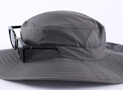 Home Prefer UPF 50+ Sun Hats for Men Women Wide Brim Fishing Hat with Neck Flap Summer Safari UV Protection Bucket Hat