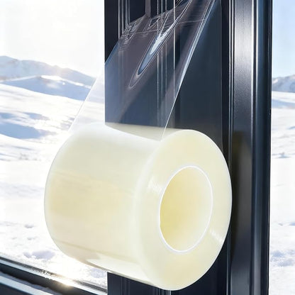 Birllaid Transparent Window Weather Sealing Tape, 3 Inch x 33 Yards (99 FT), Window AC Insulation Air Conditioner Sealing Tape, No Residue, Clear