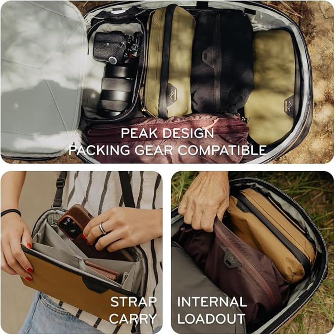 Peak Design Small Tech Pouch, Eclipse, Electronics Organizer for Travel or Everyday Carry, Origami-Style Storage, Cable Pass-Through, Weatherproof Recycled Nylon, Gear Carry Bag for Men and Women