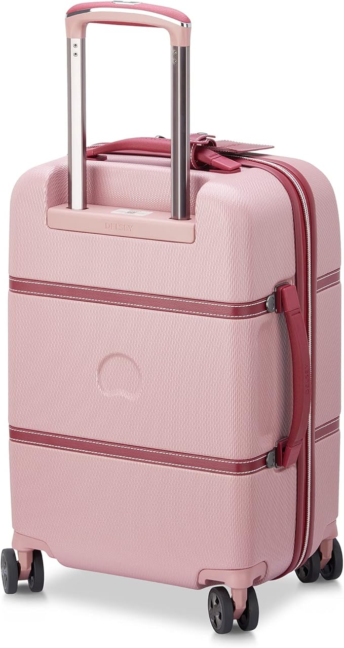 DELSEY PARIS Chatelet Air 2.0 Hardside Luggage with Spinner Wheels, Pink, Carry on 19 Inch