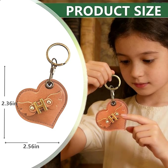 Initial Letter Leather Alphabet Keychain Holder Case Compatible with AirTag,Cute Protective Air Tag Cover with Bronze Keyring,Anti-Scratch Finder GPS Tracker Case for Pets Keys Wallet Luggage(H)