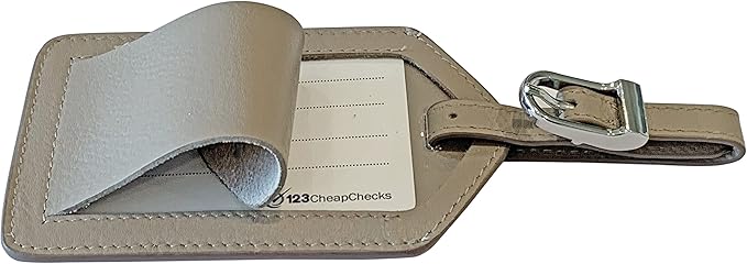 Personalized Monogrammed Leather Luggage Tags - 3 Pack